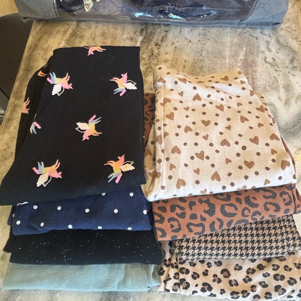 7 pairs !!  Kid Girl Bundle Leggings 7 pairs 5t